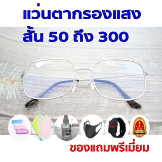 1แถม5 รับประกัน1ปี แว่นตาวินเทจชาย แว่นเลนส์เปลี่ยนสี ค่าสายตาสั้น 50ถึง300