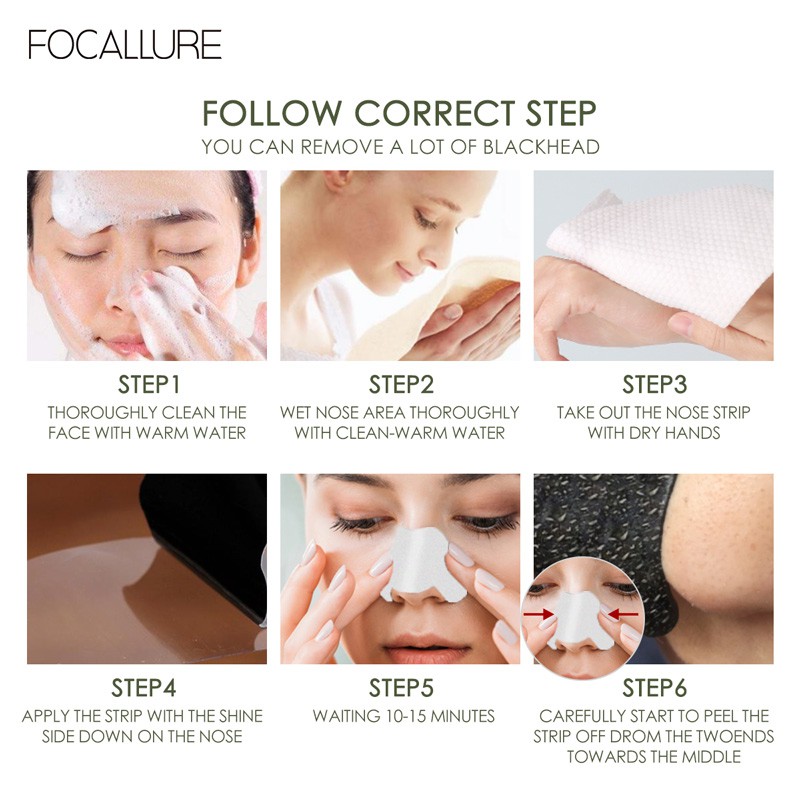 Focallure แผ่นลอกสิวเสี้ยน บริเวณจมูก ทําความสะอาดผิวหน้าอย่างล้ำลึก #8
