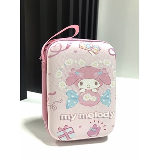 MY MELODY TP P กล่องใส่ PWB , HDD , หูฟัง , เอนกประสงค์, Size L ลาย MY MELODY งานดี evaกันกระแทก ขนาด13.5x9.5x3.5cm PMYL