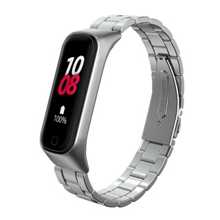 Forwelleny สายนาฬิกาข้อมือ สเตนเลส โลหะ สีเงิน สีดํา สําหรับ Samsung Galaxy Fit 2 Fit2 R220