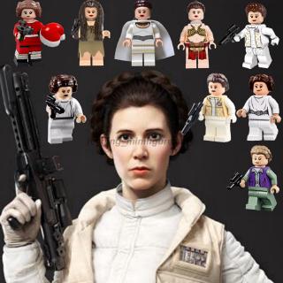 ของเล่นตัวต่อฟิกเกอร์ Starwars The Last Jedi Leia Princes Han Solo Chewbacca ขนาดเล็ก เข้ากันได้กับ Leging Minifigures