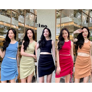 💫New💫(พร้อมส่ง) ชุดเซทเสื้อกล้าม+กระโปรง Skirt Set