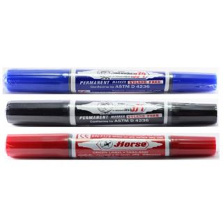 ปากกาเคมี 2 หัว ตราม้า (ขายปลีก) มีหลายสีให้เลือกครับ
