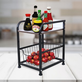 ชั้นวางของสแตนเลสเหมาะสำหรับในครัว 2ชั้น Kitchen Rack Houselife