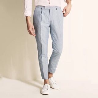 Fashion High Quality Light Blue Men Linen