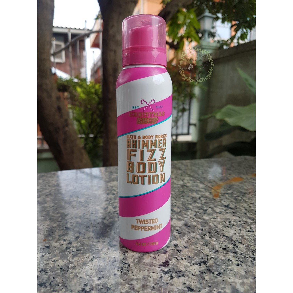 twisted peppermint shimmer fizz body lotion