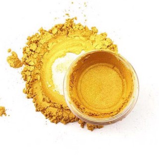 💛ผงไมก้าสีทอง💛 ผงมุกทอง ขนาดบรรจุ 5 กรัม สีจากแร่ธรรมชาติ - Natural Mica Powder for Cosmetic ,Art and Craft -  GOLDEN