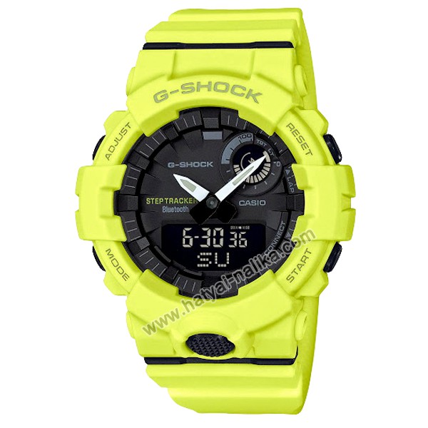 นาฬิกา Casio G-Shock G-SQUAD GBA-800 Step Tracker series รุ่น GBA-800-9A (สีเลม่อน Lemon) ของแท้ รับประกัน1ปี