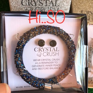 💕New !!เซ็ตต่างหูและข้อมือ"Crystal Crush"ทำจาก Crystal Swarovski สวย หรูใส่ออกงานได้ค่ะ