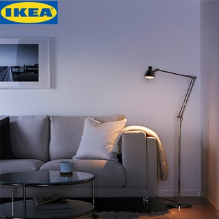 IKEA ANTIFONI อันติฟูนี่ โคมไฟพื้น/โคมไฟอ่านหนังสือ, วัสดุโลหะชุบนิกเกิล แข็งแรงคงทน