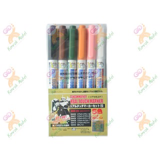 GMS113 Gundam Maker Real Touch Marker Set 2 (5 Color + 1 Clear Set)