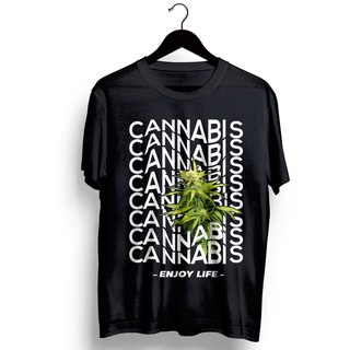 cannabisenjoylifeเสื้อยืดคุณภาพดี Bougie$BKKของแท้