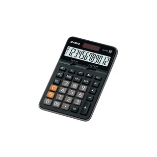 Casio Calculator เครื่องคิดเลข คาสิโอ รุ่น AX-12B แบบตั้งโต๊ะทั่วไป 12 หลัก สีดำ