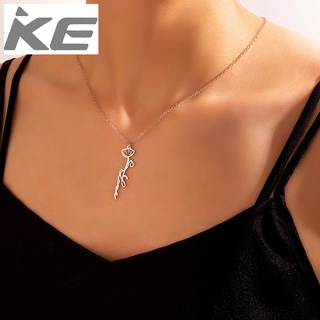 Simple Jewelry Floral Letter Single Necklace Geometric Irregular Alloy Necklace for girls for