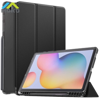 MoKo Case For Samsung Galaxy Tab S6 Lite 10.4 2020 SM-P610/P615, Smart Stand Cover w/ Translucent Soft TPU Back