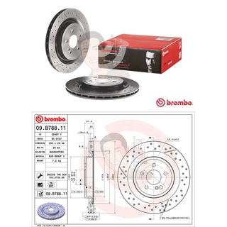 D09 B788 11 จานเบรค ล้อ R (ยี่ห้อ BREMBO) รุ่น HC PTV Benz AMG45 W176 C117 X156 R172 ปี2013-2015***ราคาต่อข้าง