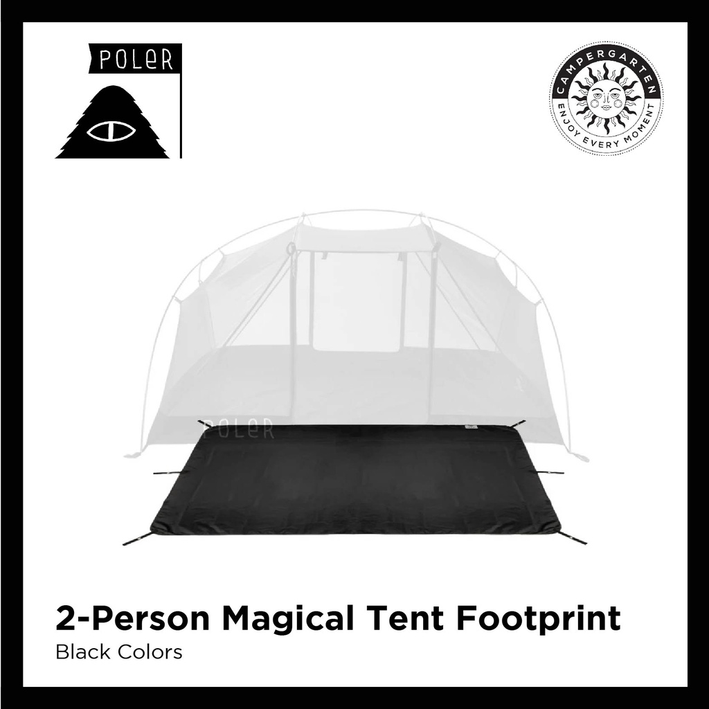 2PERSON MAGICAL TENT FOOTPRINT (Ground sheet) กราวน์ชีท Poler สีดำ