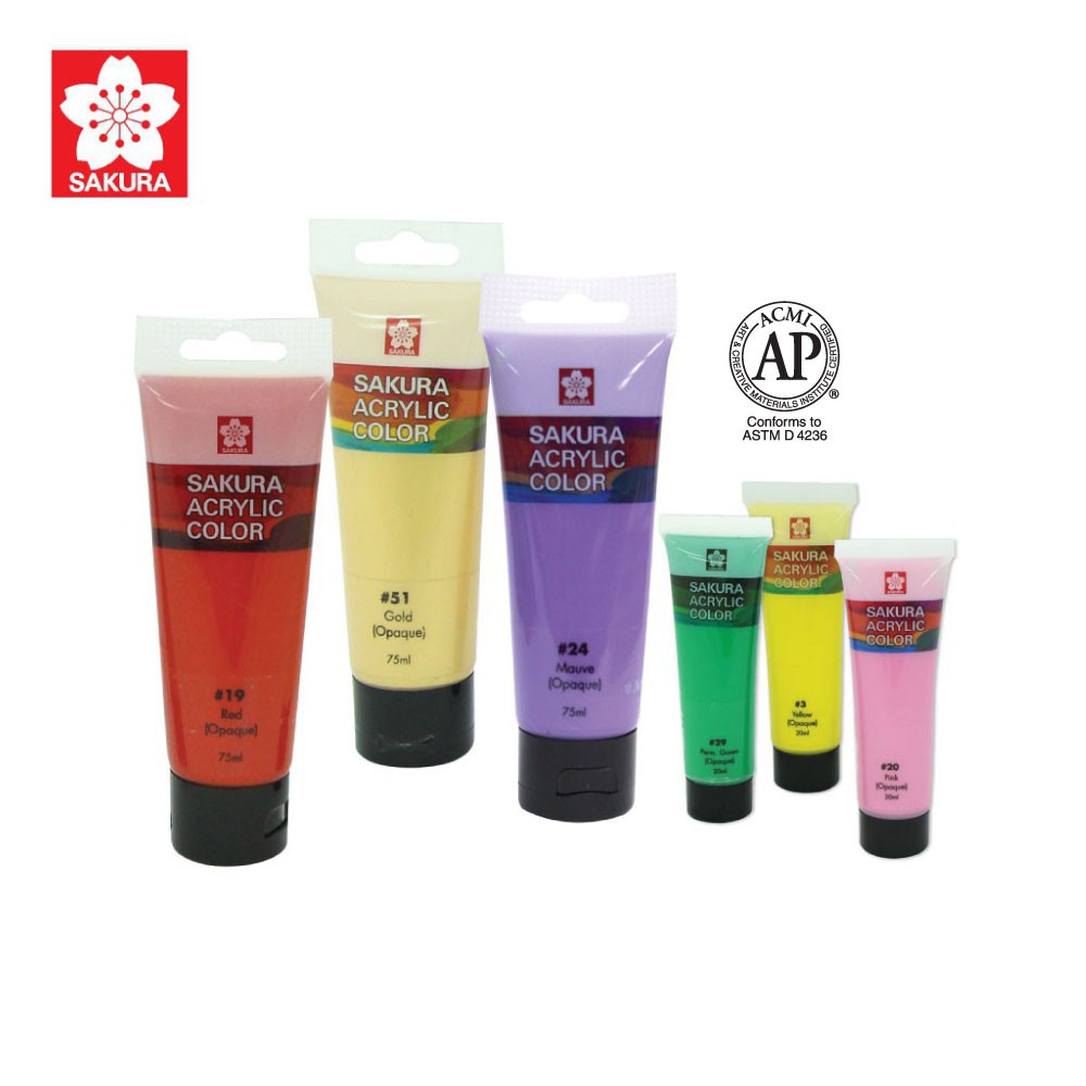 SAKURA (ซากุระ) สีอคิลิค 75ml (Acrylic) สีอะคริลิค รหัส XAC