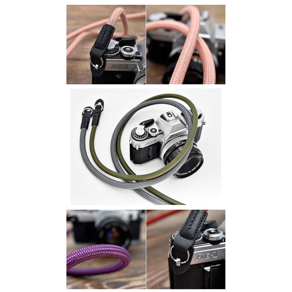สายกล้อง ใหม่ล่าสุด สายคล้องคอกล้องเชือกถัก เเบบเเน่น ไม่ยืดมาก คล้องคอCamera Strap Micro Strap เชือกปีนเขา - รูปที่ 3