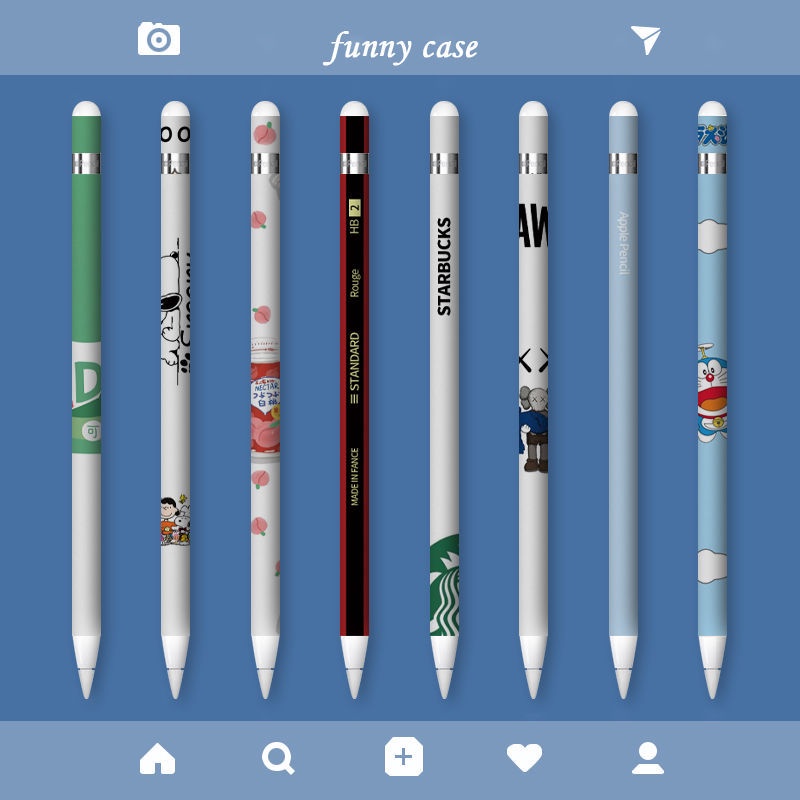 สติ๊กเกอร์ปากกา เข้ากันได้สำหรับ compatible for Apple Pencil 1 ฟิล์มปากกา 🍎 applepencil 2 สติ๊กเกอร์ sticker applepencil