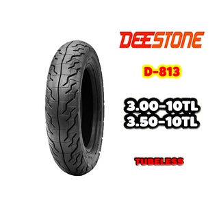 ยางมอเตอร์ไซด์ขอบ10 Tubeless 3.00-10 TL&amp;3.50-10TL Deestone D813