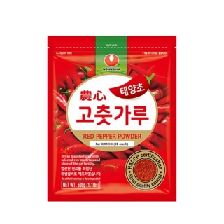 พริกป่นเกาหลี แบบหยาบสำหรับทำ กิมจิ ตรา นงชิม Nongshim Red Pepper Powder 500g ถุงซิปล็อค เก็บง่าย Zip lock kimchi