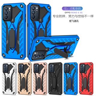 [ ส่งจากไทย ] Case Oppo Reno6 5G เคสออฟโป้ เคสหุ่นยนต์ Robot case เคสไฮบริด มีขาตั้ง เคสกันกระแทก OPPO Reno 6