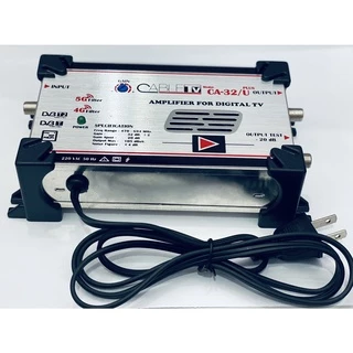 [รุ่นใหม่ล่าสุด]​ Booster บูสเตอร์ ​32dB ยี่ห้อ​ Cable TV)กรองสัญญาณ 4G,5G รุ่น CA-32/U DIGITAL PLUS