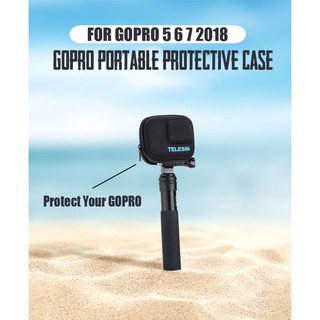 TELESIN กระเป๋าพกพาขนาดเล็ก / ที่เก็บกระเป๋าสำหรับ GoPro Hero 5 Hero 6 HERO 7 2018 TELESIN Camera protect case