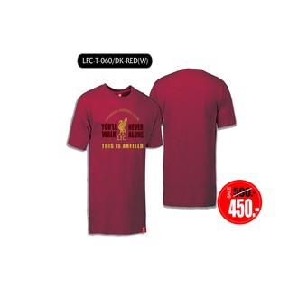 เสื้อยืด ลิขสิทธิ์แท้ Liverpool ลิเวอร์พูล T-shirts เนื้อผ้าย้้อมพาร์ท รุ่น LFC-060 สีเลือดหมู