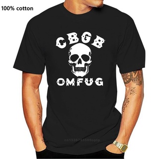 Cbgb OMFUG เสื้อยืดลําลอง แขนสั้น พิมพ์ลายโลโก้หัวกะโหลก สไตล์พังก์ร็อค ร็อค เมทัล สีดํา แฟชั่นคลาสสิก สําหรับผู้ชาย