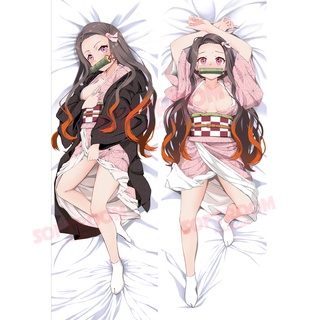 Nezuko ปลอกหมอน แบบนิ่ม ลายอนิเมะ Demon Slayer Kimetsu No Yaiba Dakimakura ขนาด 50x150 ซม. สําหรับโซฟา เตียง DK2512