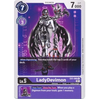 การ์ด Digimon - TCG - LadyDevmon / EX1-060
