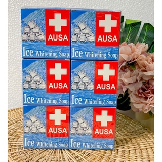 ⚡FLASH SALE⚡♡พร้อมส่ง 12ก้อน**สบู่ AUSA Ice Whitening Soap สบู่ตัวดังในตำนานสูตรเย็น