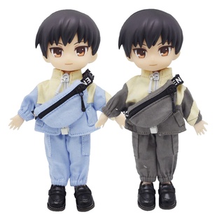 1/12 BJD obitsu11 ชุดเสื้อแจ็กเก็ต และกระเป๋าเป้สะพายหลัง OB11 nendoroid GSC ของเล่นสําหรับเด็ก 3 ชิ้น