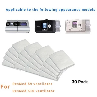 30 ชิ้นกรองอากาศแบบใช้แล้วทิ้งพรีเมี่ยมตัวกรองทดแทนสากลสําหรับ ResMed AirSense 10 AirCurve10 S9