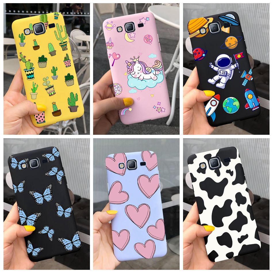 เคสโทรศัพท์มือถือ ซิลิโคนนิ่ม TPU ลายเพ้นท์น่ารัก สําหรับ Samsung Galaxy J2 J200G J200Y SM-J200GU J2