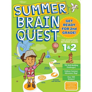 หนังสือภาษาอังกฤษ SUMMER BRAIN QUEST: BETWEEN Grade 1 &amp; 2  มือหนึ่ง