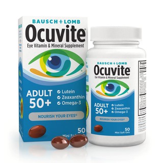 จากUSA. Ocuvite Adult 50+ วิตามินบำรุงสายตา สำหรับผู้ใหญ่วัย 50+ / วิตามิน บำรุงตา วัยทำงาน (เลือก)