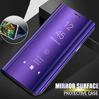 Flip Case OPPO A15 A53 2020 Case F1s F5 F7 F9 A3s/A5 A83 A1 Stand Auto Sleep Clear View Flip Mirror Casing