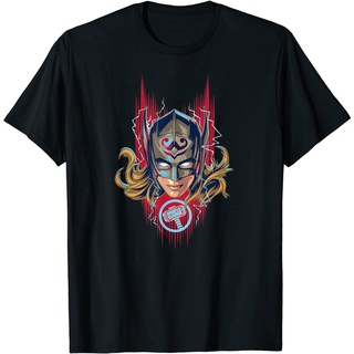 เสื้อยืดโอเวอร์ไซส์เสื้อยืด พิมพ์ลาย Marvel Thor Love and Thunder Mighty Thor สําหรับผู้ชายS-3XL