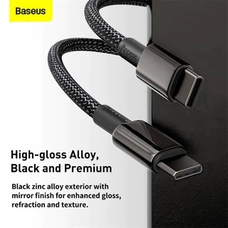 🔥ถูก/แท้🔥Baseus สายชาร์จ USB-C PD 100W QC4.0 E-Marker สายถัก ชาร์จเร็ว Type-C to Type C