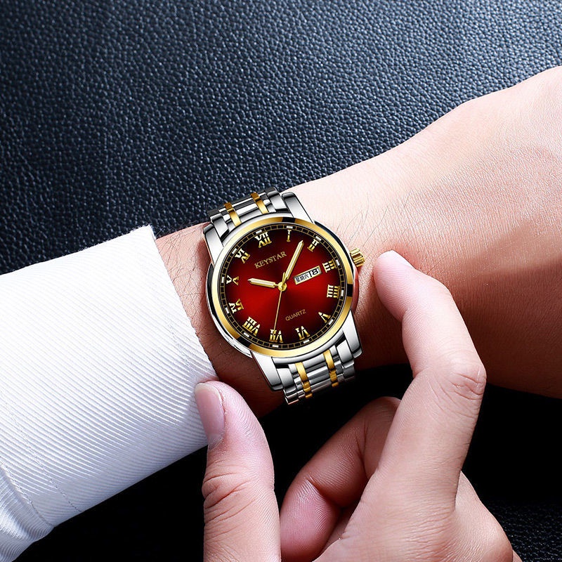นาฬิกา dw นาฬิกาข้อมือผู้ชาย Swiss นาฬิกาแท้สุภาพสตรีกันน้ำส่องสว่างชายนาฬิกาอัตโนมัติสายเหล็กนาฬิกาคู่รักหนึ่งชายและหญิ