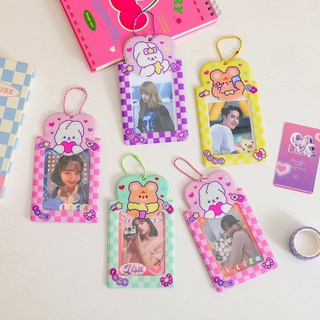 Lazy bear พร้อมส่ง เฟรมการ์ดCANDY แถมฟรี! โซ่ไข่ปลา ใส่การ์ดอัลบั้ม card holder