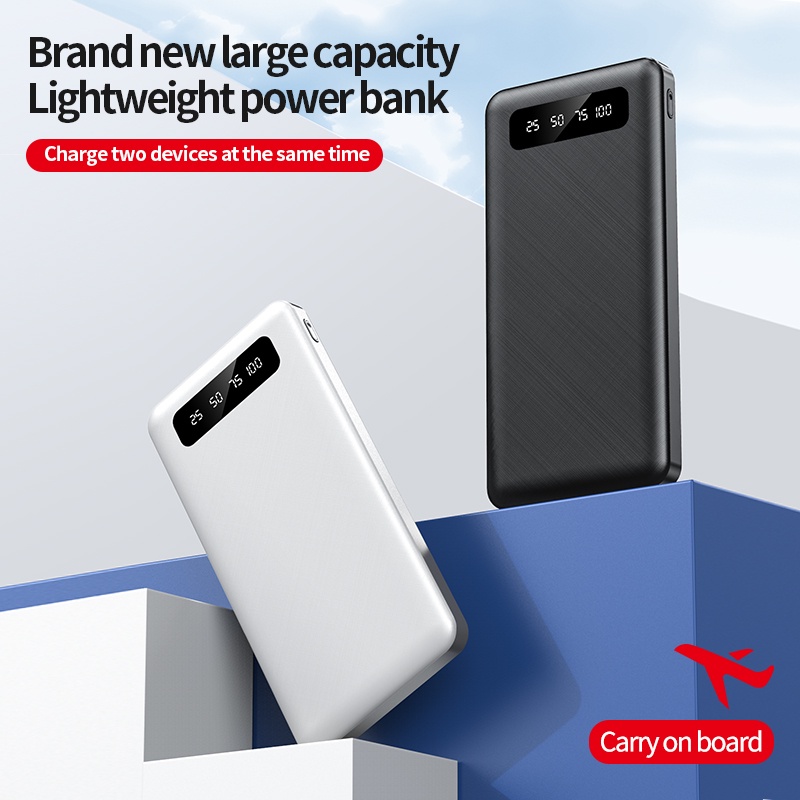 Powerbank 30000 mah แท้ fast charge พาว์เวอร์แบงค์ 100% LCD With Flash Light USB แบตสํารอง ชาร์จเร็ว พาเวอร์แบงค์ ของแทั - ภาพย่อย 5