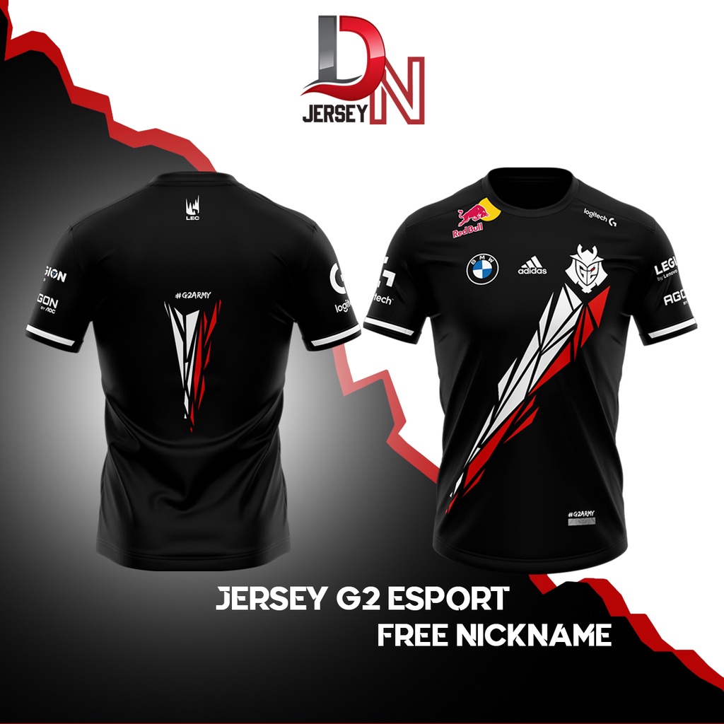 JERSEY G2 E SPORT 2022 เกม DOTA 2 WILDRIFT LOL CSGO (ฟรีขอ Nickname)