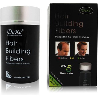 ผงไฟเบอร์ปิดผมบางเพิ่มผมหนา ขนาด 22 กรัม No. 1 สีดำ Dexe Hair Building Fibers