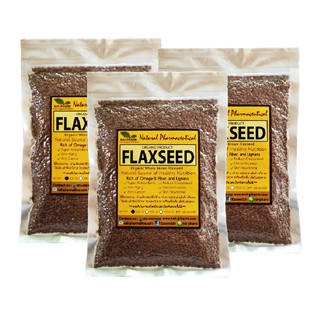 เมล็ดแฟลกซ์ (สีน้ำตาล) ชนิดเมล็ด Organic Whole Brown Flaxseed 600 กรัม (200 x 3)