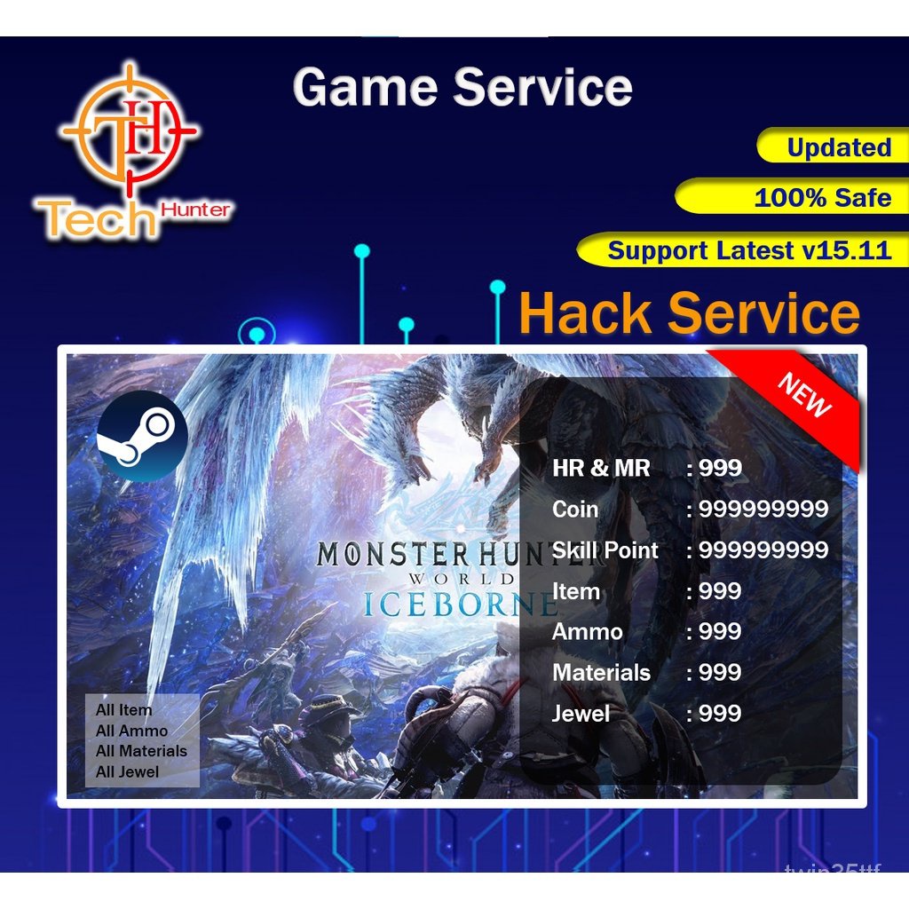 Monster Hunter World Iceborne Hack Pc Steam V15 11 Latests All Item All Materials All Jewel Character Edit Voucher Shopee Thailand