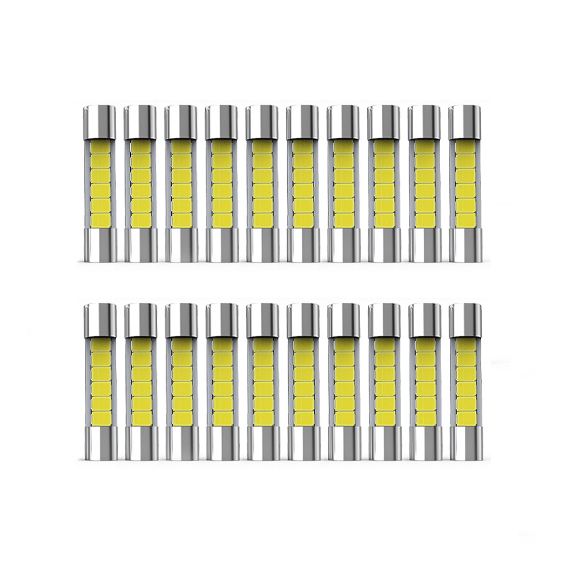หลอดไฟ LED 12V C5W 6614F 6612F 28 มม. 29 มม. สีขาว สําหรับติดตกแต่งภายในรถยนต์ 1 ชิ้น